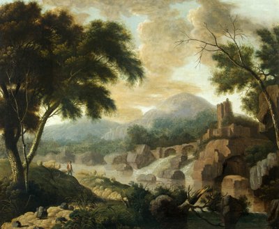 Landscape with Raging River by Philippe Jacques de Loutherbourg